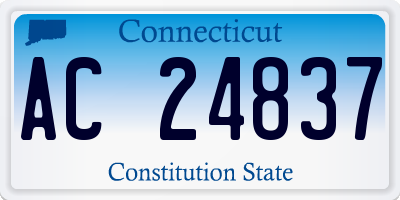 CT license plate AC24837