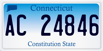 CT license plate AC24846
