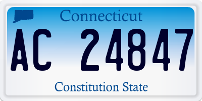 CT license plate AC24847