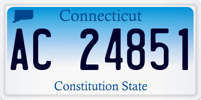 CT license plate AC24851