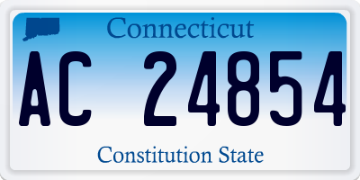 CT license plate AC24854