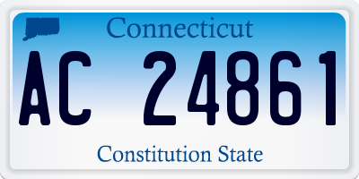 CT license plate AC24861