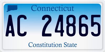 CT license plate AC24865