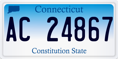 CT license plate AC24867