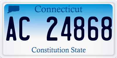 CT license plate AC24868