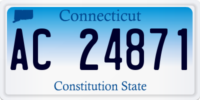 CT license plate AC24871