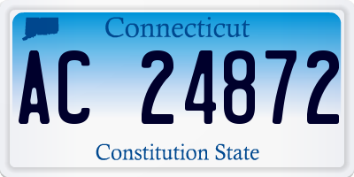 CT license plate AC24872