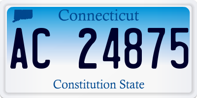 CT license plate AC24875