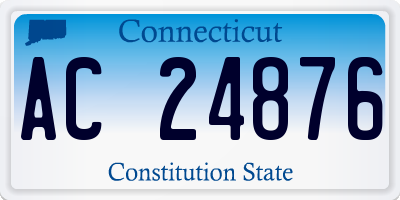 CT license plate AC24876