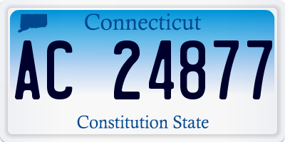 CT license plate AC24877