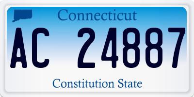 CT license plate AC24887
