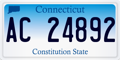 CT license plate AC24892