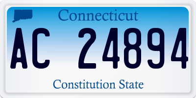 CT license plate AC24894