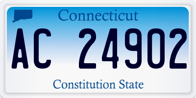 CT license plate AC24902