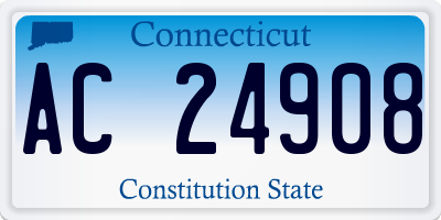 CT license plate AC24908