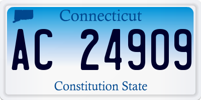 CT license plate AC24909