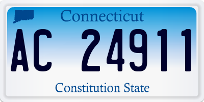CT license plate AC24911