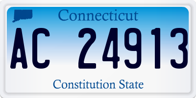 CT license plate AC24913