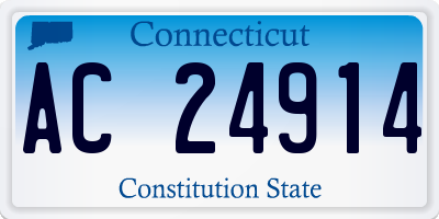 CT license plate AC24914