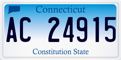 CT license plate AC24915