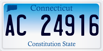 CT license plate AC24916