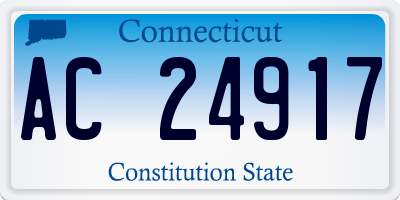 CT license plate AC24917