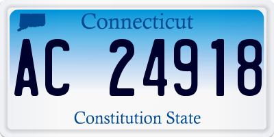 CT license plate AC24918