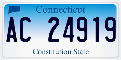 CT license plate AC24919
