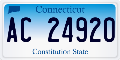 CT license plate AC24920