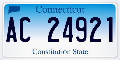 CT license plate AC24921