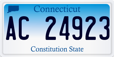 CT license plate AC24923