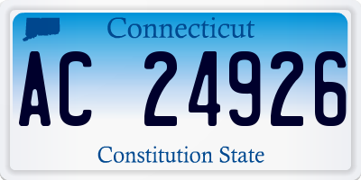 CT license plate AC24926