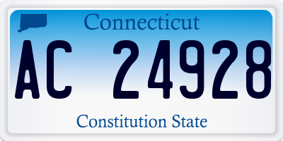 CT license plate AC24928