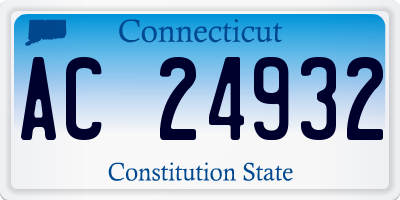 CT license plate AC24932