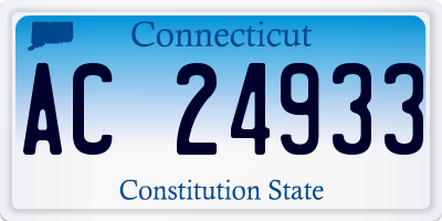 CT license plate AC24933