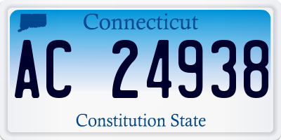 CT license plate AC24938