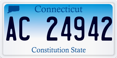 CT license plate AC24942