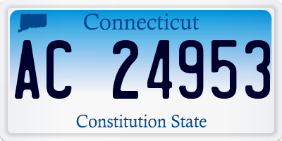 CT license plate AC24953