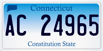 CT license plate AC24965