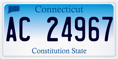 CT license plate AC24967