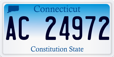 CT license plate AC24972