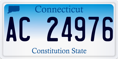 CT license plate AC24976