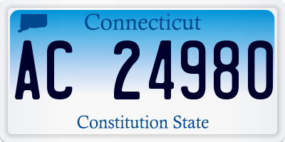 CT license plate AC24980