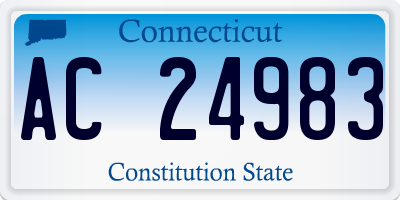 CT license plate AC24983