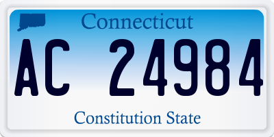 CT license plate AC24984