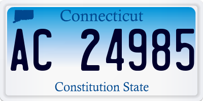 CT license plate AC24985