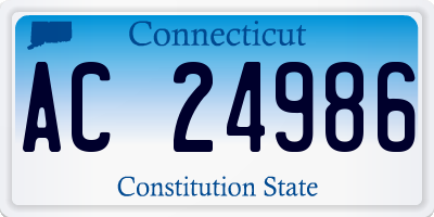 CT license plate AC24986
