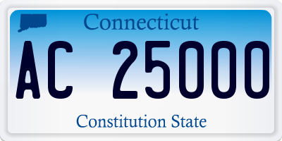 CT license plate AC25000