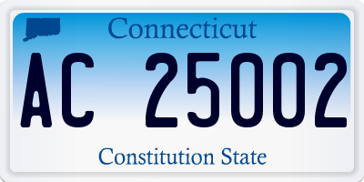 CT license plate AC25002