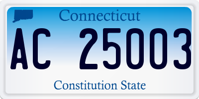 CT license plate AC25003